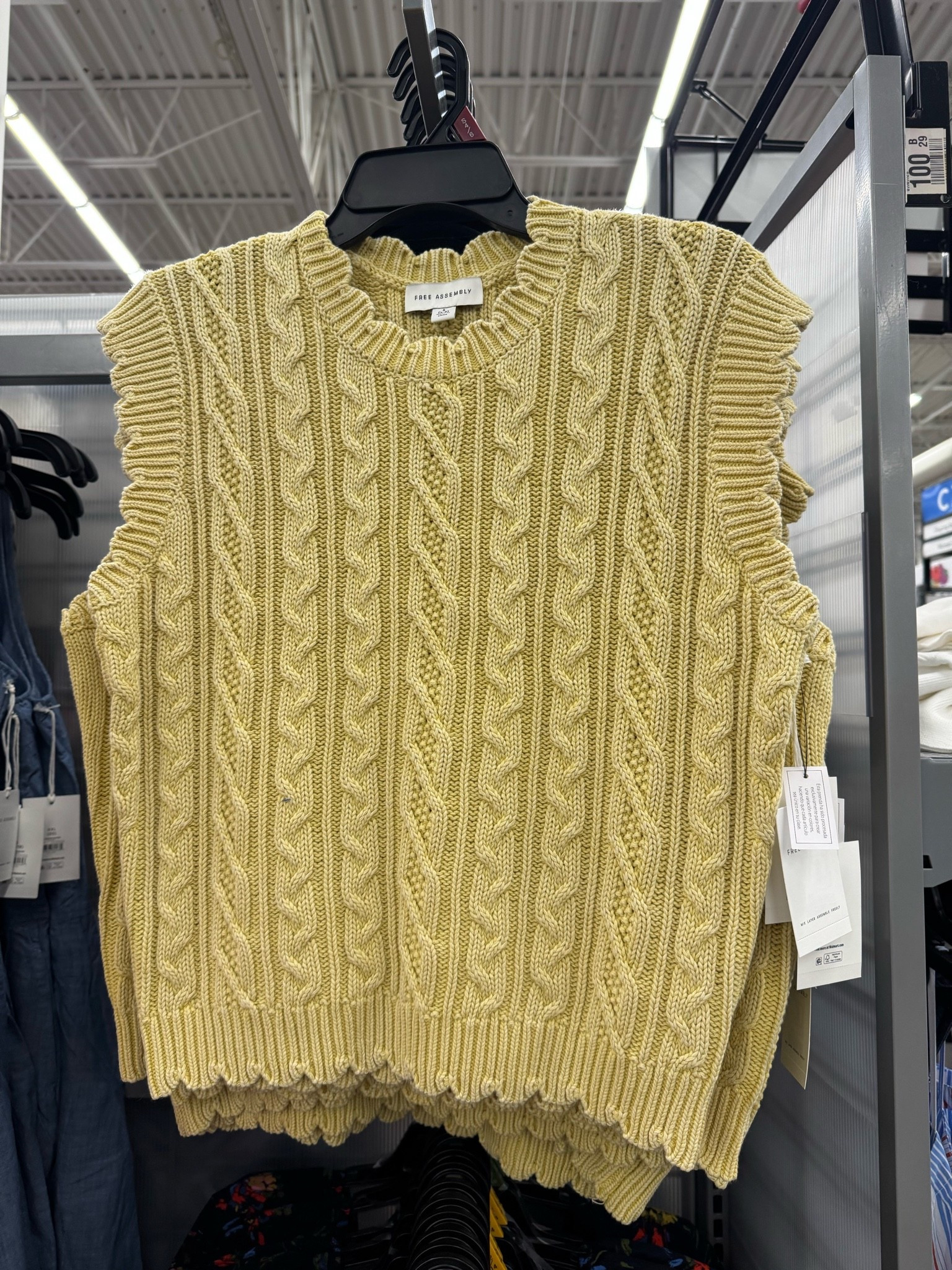 Walmart Free Assembly Women's Scalloped Cable Knit Cotton Vest, Sizes XS-XXL

#LTKootd #LTKWorkwear #LTKSeasonal