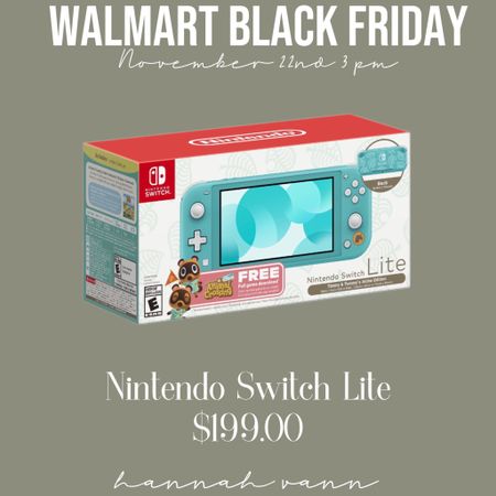 Nintendo switch — starting Wednesday for Walmart Black Friday 🎄

#LTKsalealert #LTKHoliday #LTKGiftGuide