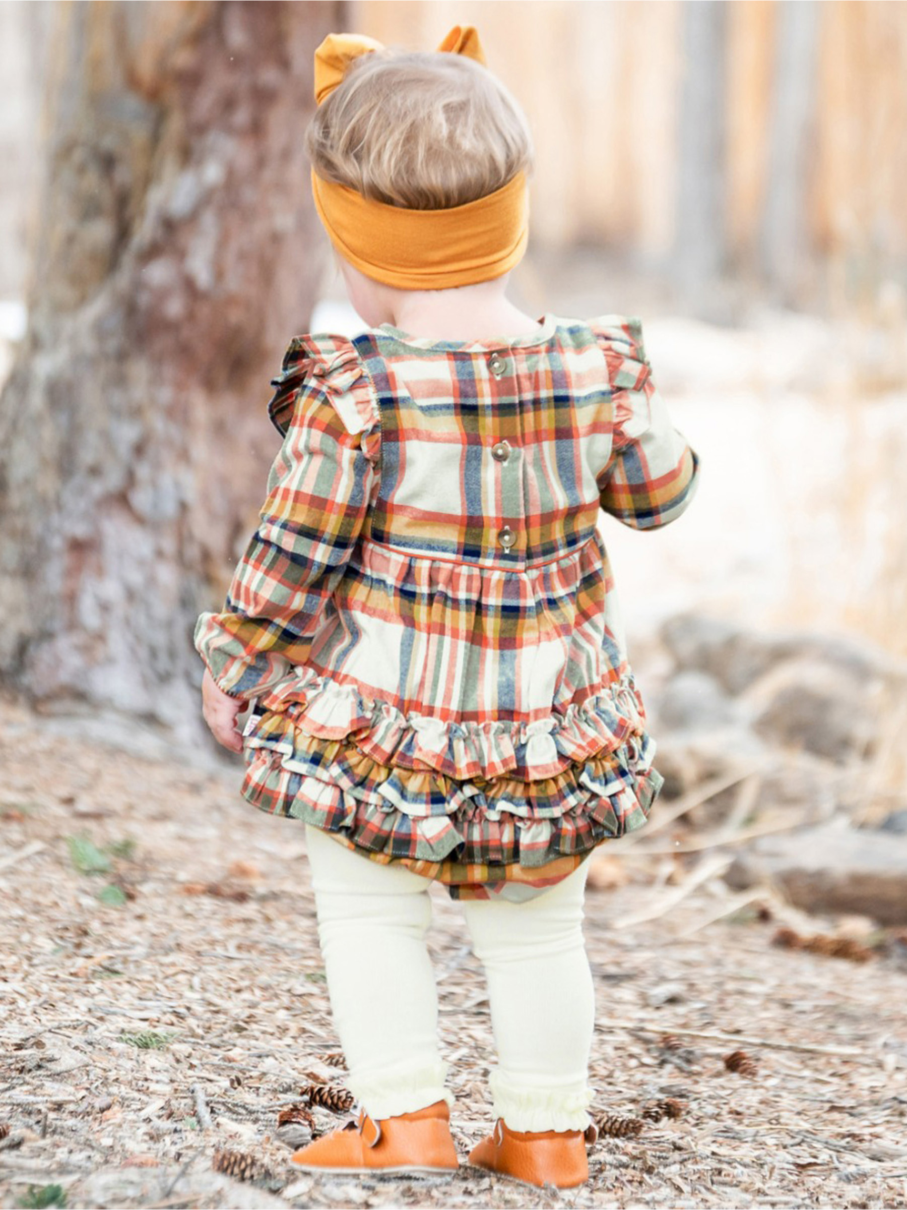 Ruffle Trim Romper Woven | RuffleButts / RuggedButts