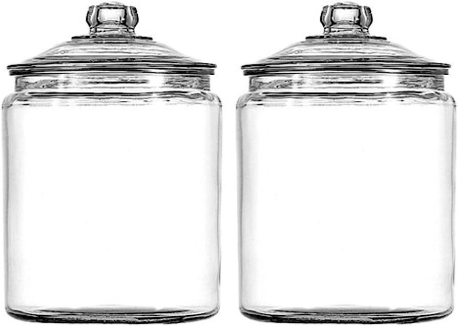 Anchor Hocking Heritage Hill 1 Gallon Glass Jar with Lid, Set of 2 | Amazon (US)