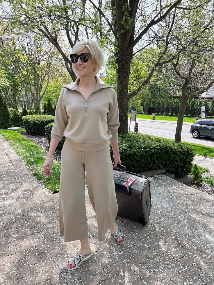 Feeling all kinds of cozy-chic in this matching set 💛 Loving the Half-Zip Air Essentials top with cropped Spanx pants—perfect for running errands, lounging, or anything in between. Comfort never looked so polished! #SpanxStyle #EverydayComfy #MatchingSetMagic

#LTKSeasonal #LTKOver40 #LTKootd