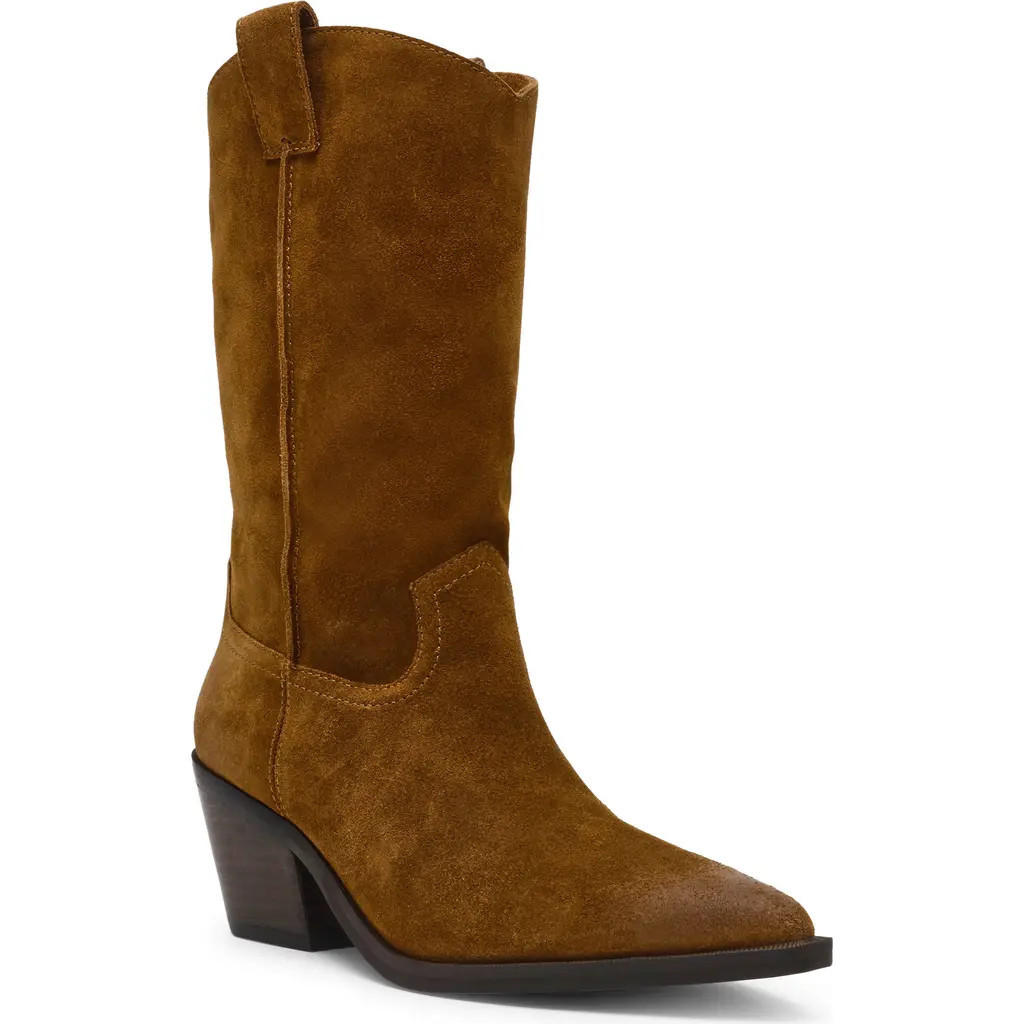 Steve Madden Stetson Suede Western Boot in Chestnut Suede at Nordstrom, Size 9.5 | Nordstrom