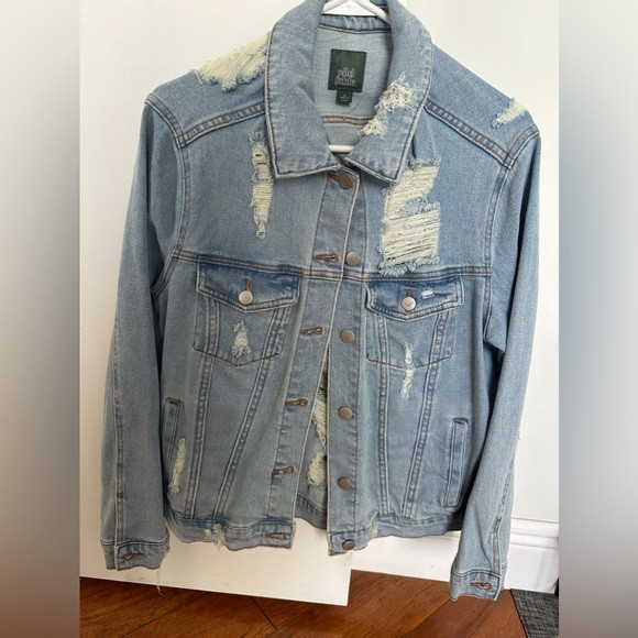 Wild fable oversized distressed jean jacket | Poshmark