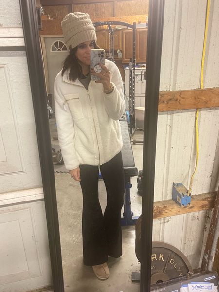 Another workout in my comfies 🤪

Size small in Walmart Sherpa and flare sweatpants (go up if in between in the flares) 
Sneakers Tts 

#LTKunder50 #LTKunder100 #LTKstyletip