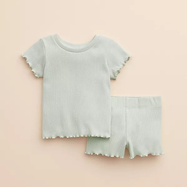 Baby & Toddler Girl Little Co. by Lauren Conrad Lettuce-Edge Tee & Shorts Set | Kohl's