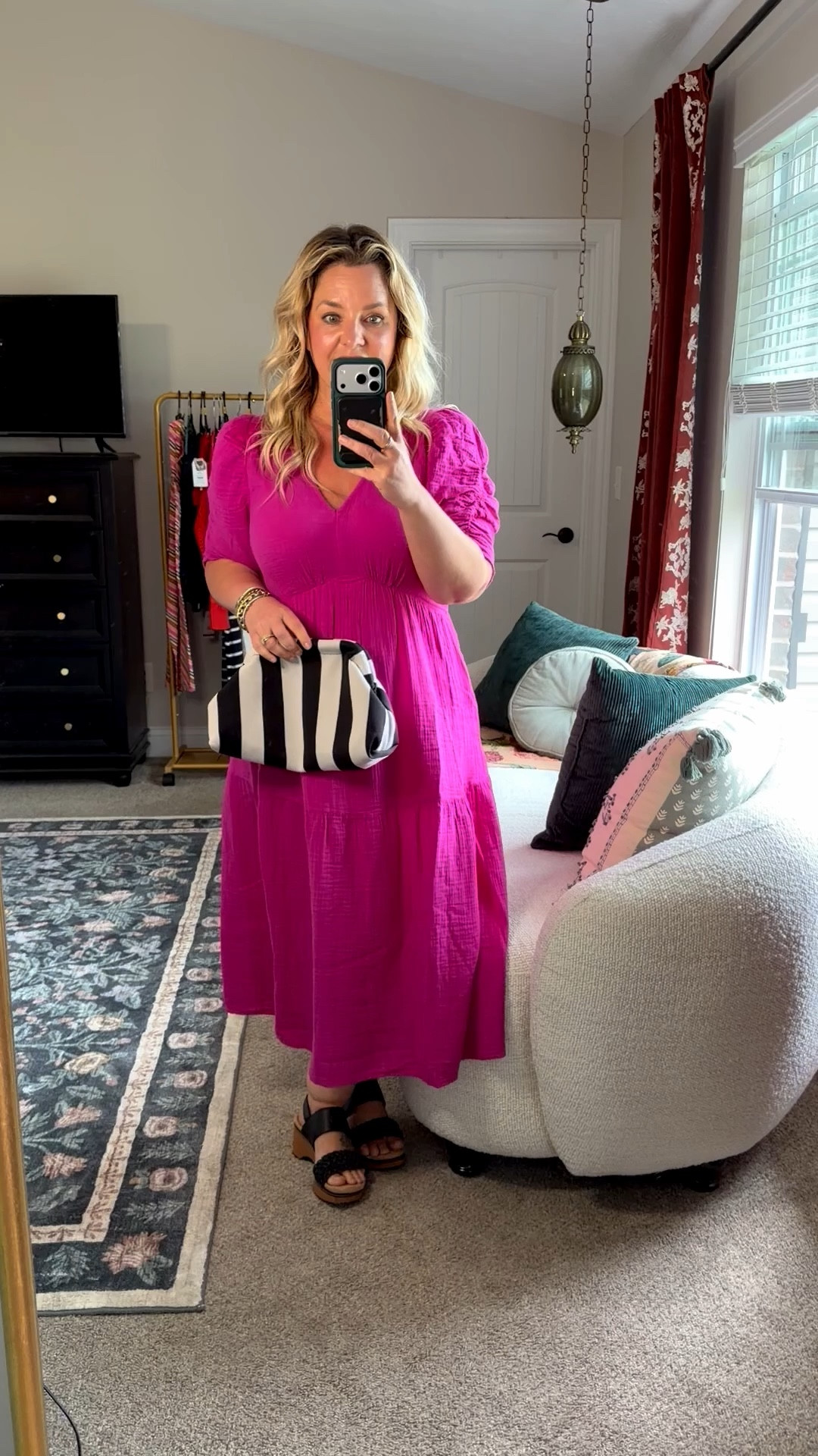 Give me alllll the Walmart fashion new arrivals! This midi dress is darling! I’m 5’2” size 10/12 & sized down to a medium in this one  

#LTKMidsize #LTKPetite #LTKOver40