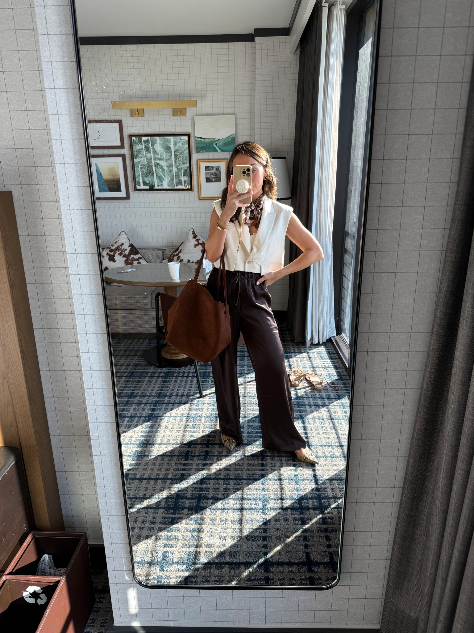 Small vest, xs bodysuit, small satin pants! 

#LTKCon