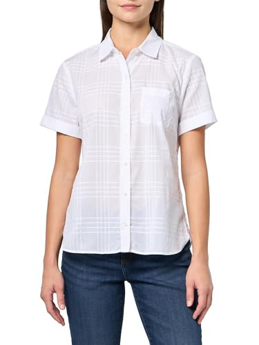 Nautica Women's Short Sleeve Button Up Camp Shirt, Bright White, X-Small | Amazon (US)