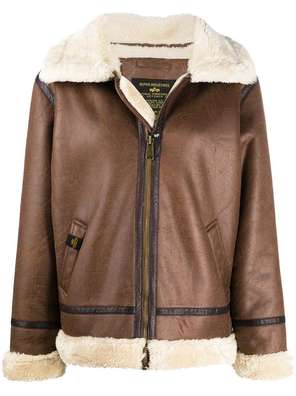 faux shearling aviator jacket | Farfetch (UK)