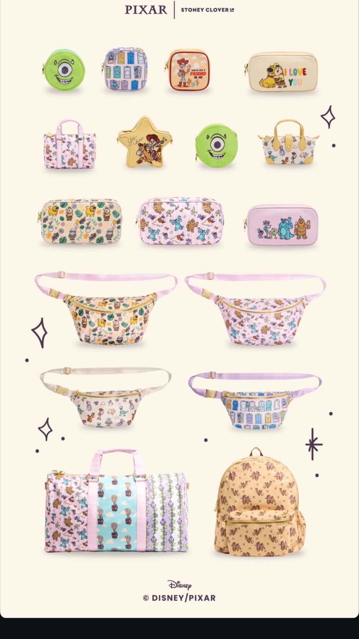 Stoney clover lane x Pixar Collection 

#LTKGiftGuide #LTKItBag #LTKTravel
