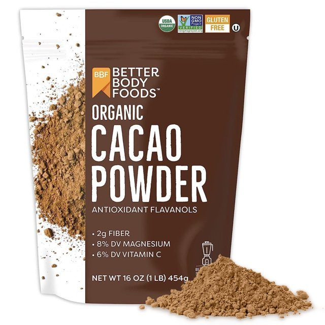 BetterBody Foods Organic Cacao Powder, Gluten-Free, 16 oz - Walmart.com | Walmart (US)
