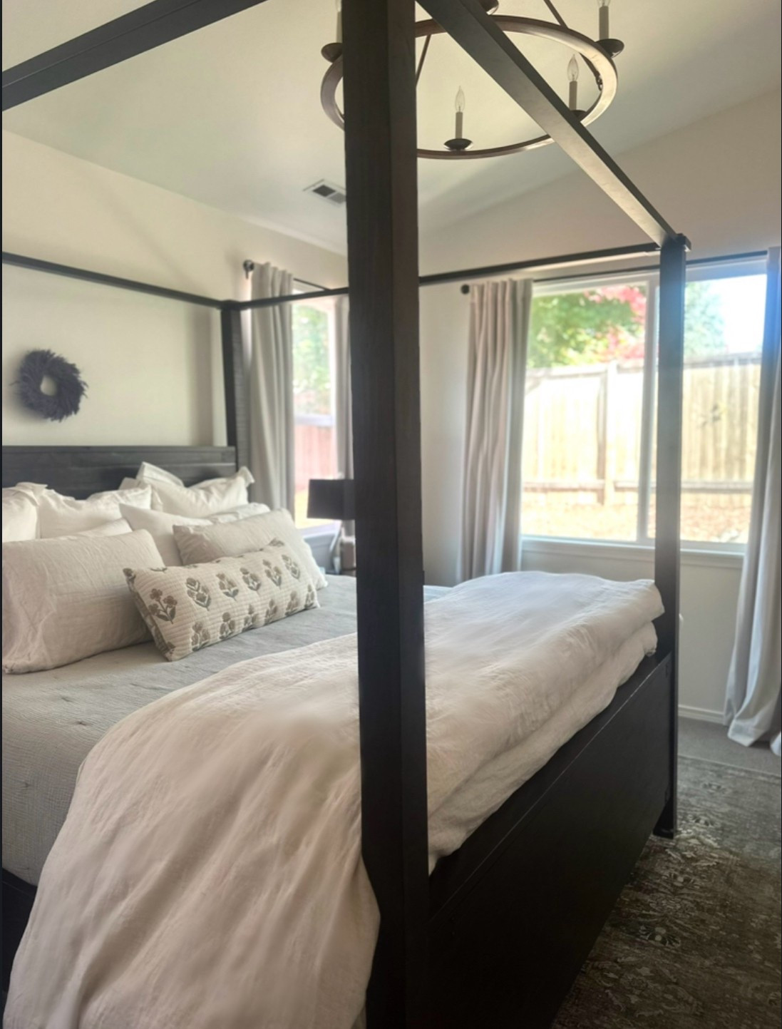 Our cozy master bedroom 🤍🤎

I wanted to create a calming retreat, so I leaned into oatmeal and sage green hues, linen and bamboo textures in the bedding, with velvet curtains. 

If you love natural bedroom ideas, check out some of our sources below! 

#LTKSaleAlert #LTKFindsUnder100 #LTKHome