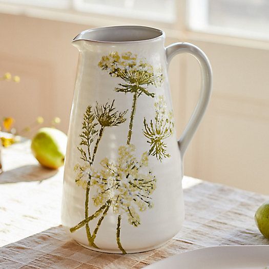 Queen Anne's Lace Ceramic Pitcher | Terrain