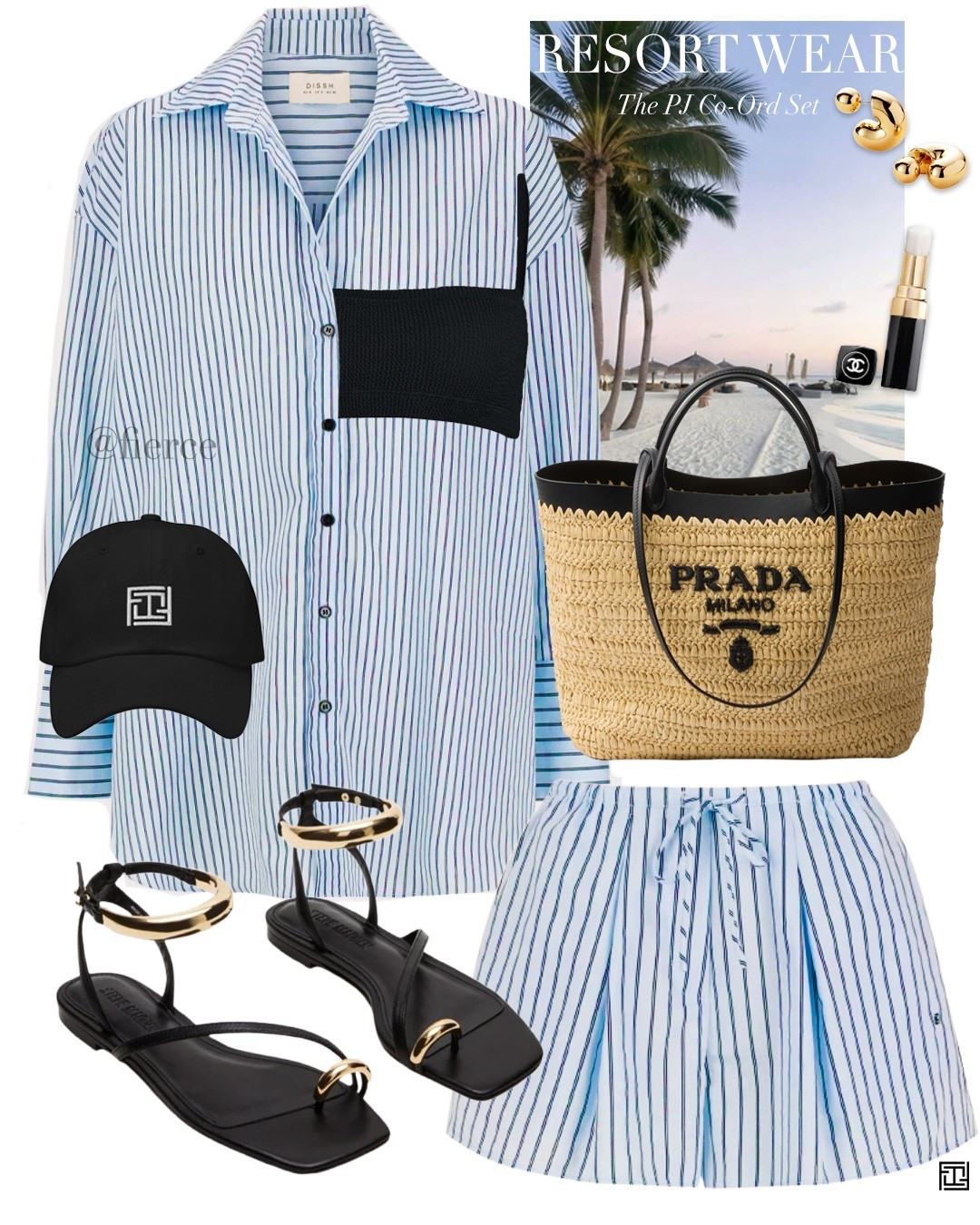 Resort wear winter sun blue co ord set raffia tote bag gold toe sandals 

#LTKswimwear #LTKeurope #LTKuk