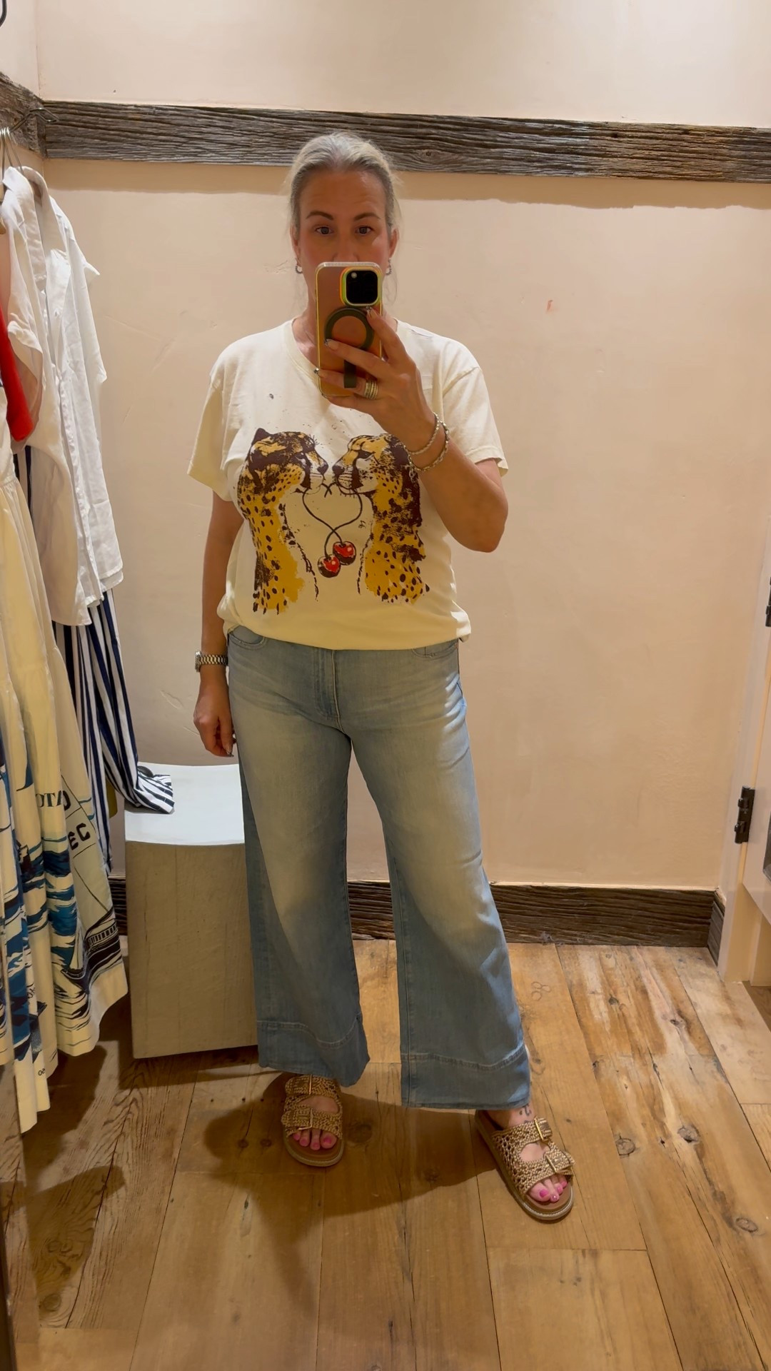 These jeans are a bit pricey but fit SO well!  Tee was so soft and cute.  Wearing a Medium in tee/ size 32 jeans 

Summer outfit, perfect fit jeans, women’s graphic tee, women’s crop jeans, easy summer look 

#LTKMidsize