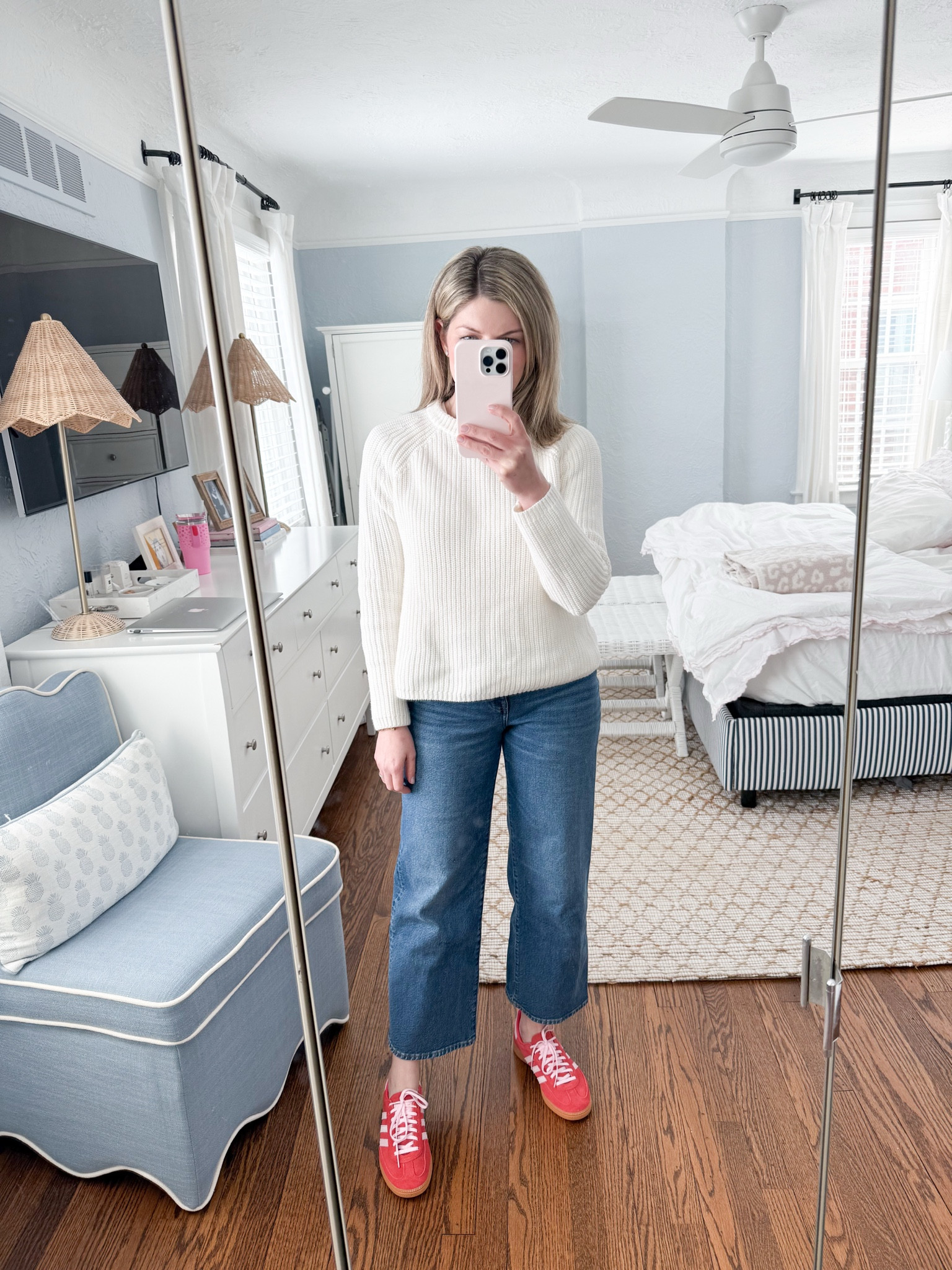 My go to spring uniform on chilly days- a great sweater, jeans and cute sneakers 

#LTKShoeCrush #LTKFindsUnder50
