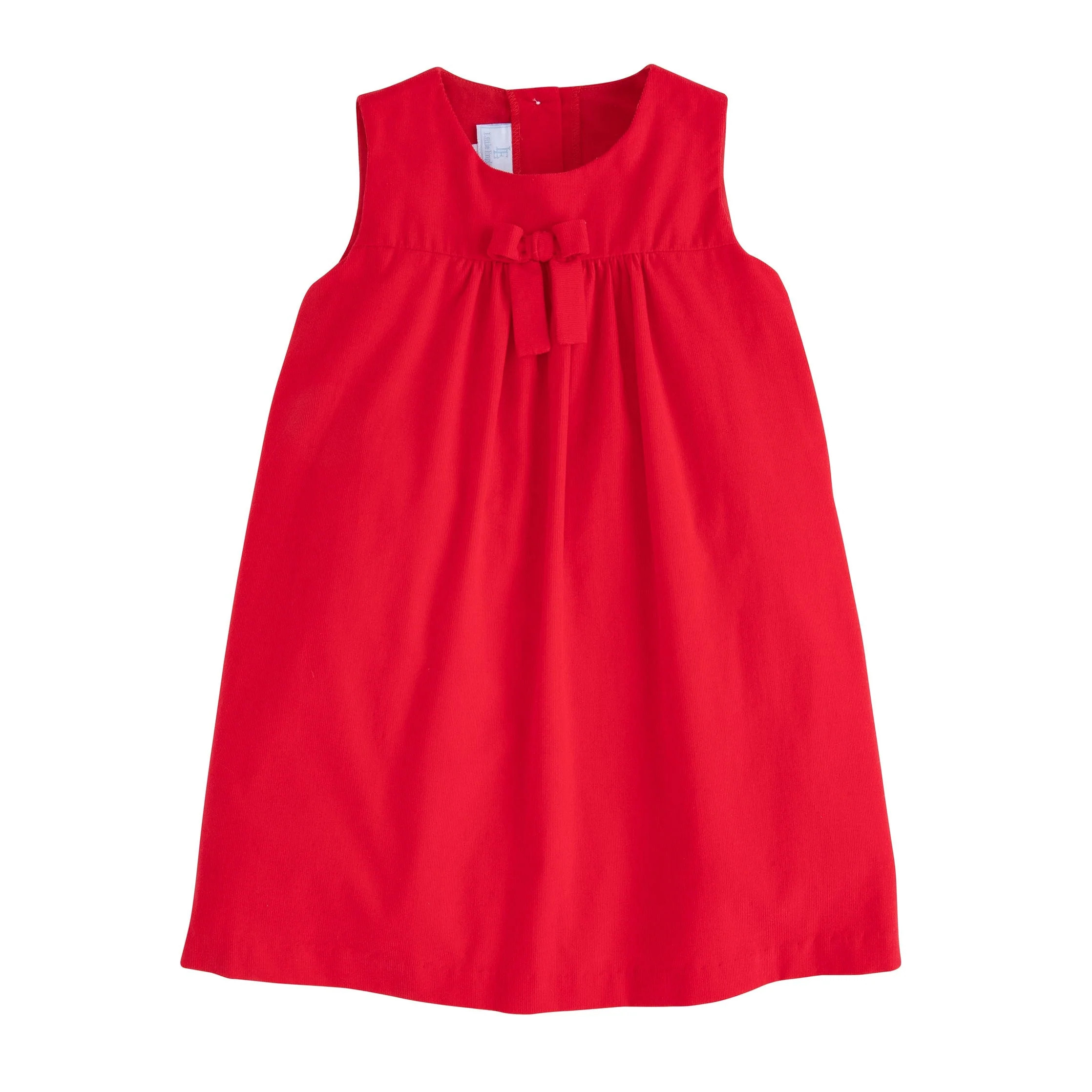 Red Pleated Bow Jumper - Girl's Dress with Bow | Little English