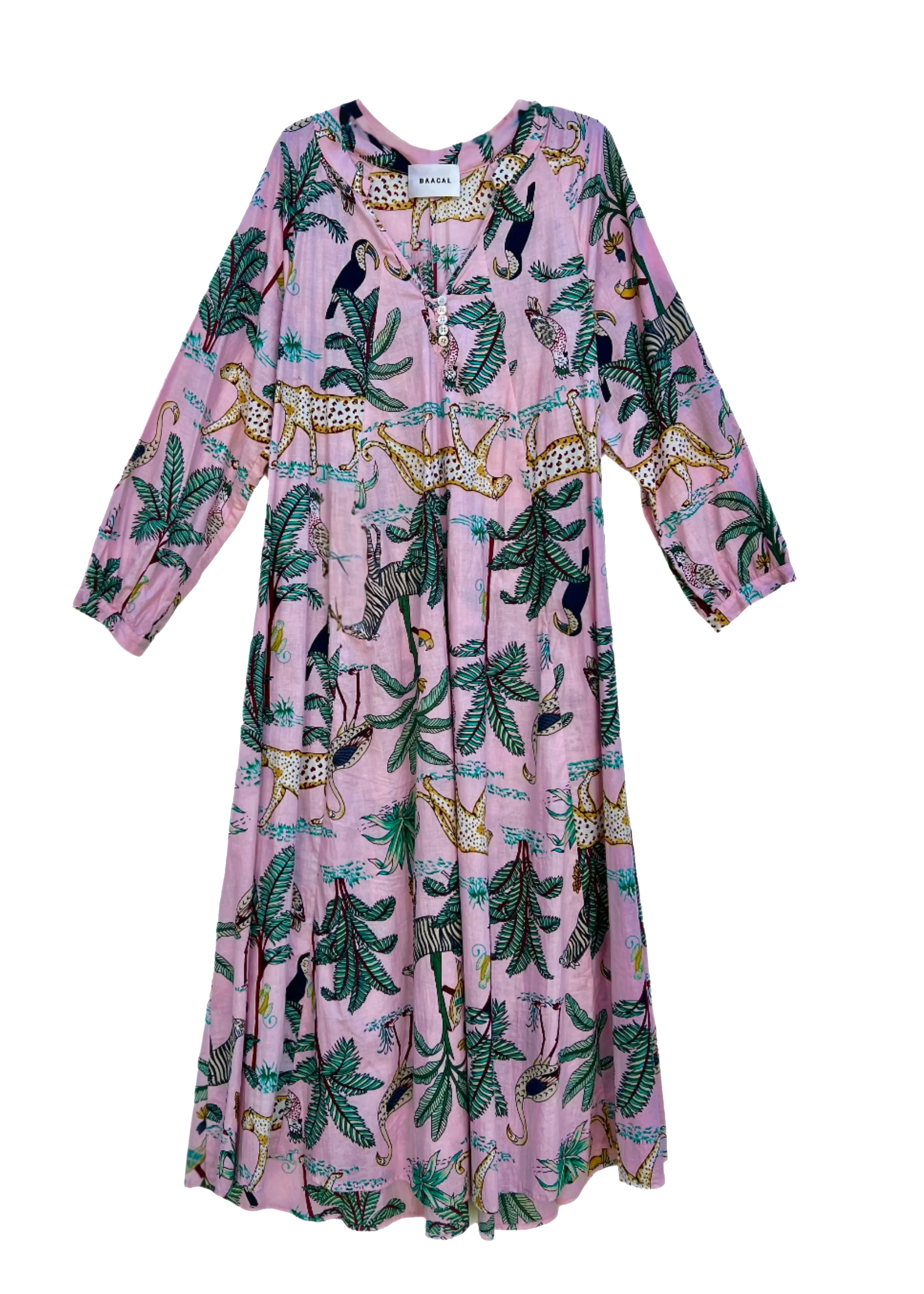 Denni Weekend Dress- Pink Palm | BAACAL Limited, LLC