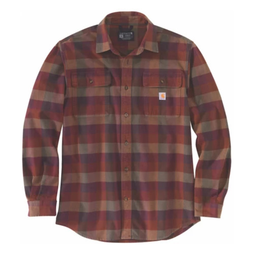 Men's Carhartt Loose Fit Heavyweight Flannel Long-Sleeve Plaid Shirt | Scheels
