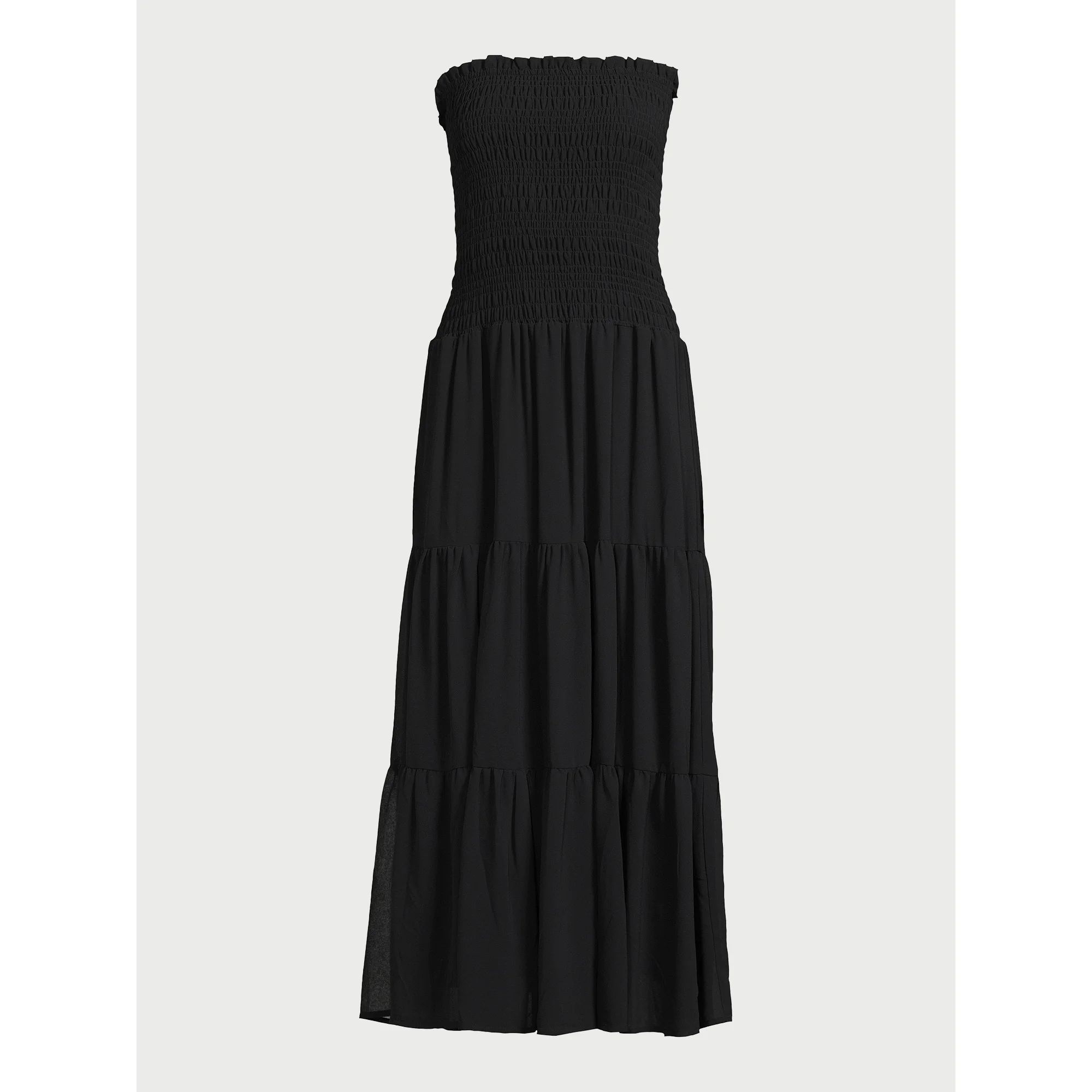 Scoop Women's Smocked Strapless Maxi Dress, Sizes XS-XXL | Walmart (US)
