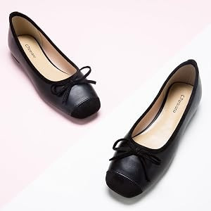 C.Paravano Round Toe Flats for Women | Soft Leather Shoes for Women | Chic Knot Flats | Dressy Co... | Amazon (US)