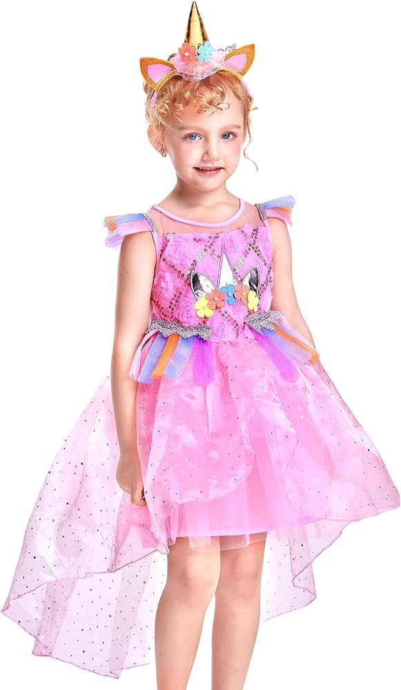 Girls Princess Dress up Costume, Birthday Party Outfit | Amazon (US)