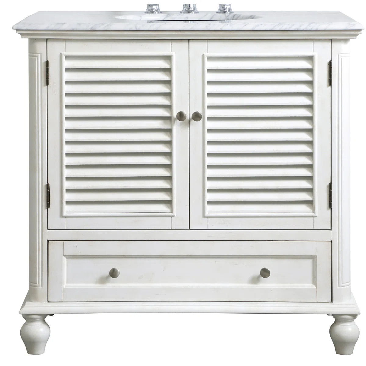 Hansford 36'' Single Bathroom Vanity with Marble Top | Wayfair North America