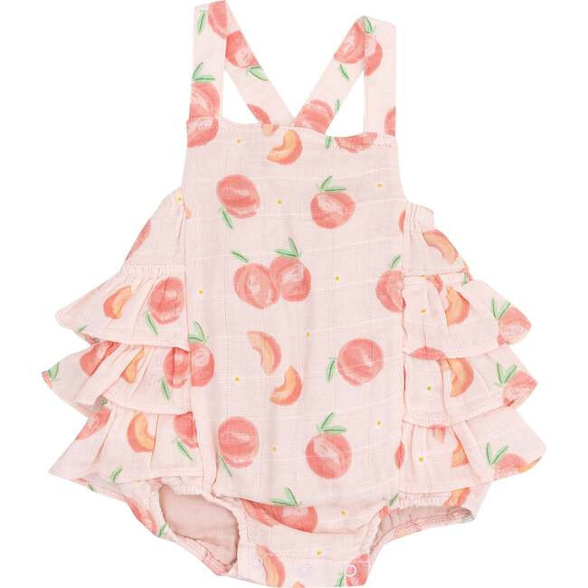 Angel Dear | Ruffle Sunsuit, Sweet Peach (Multicolor, Size 12-18M) | Maisonette | Maisonette