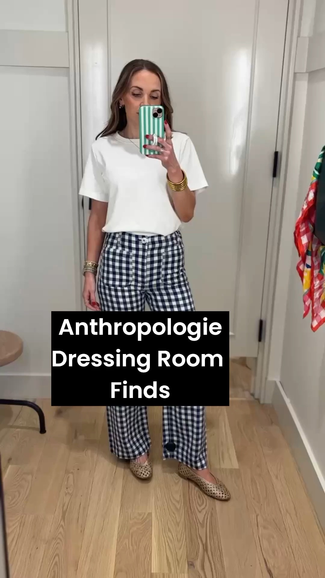 @Anthropologie gingham Colette pant comes in yellow and blue gingham 🥰 wearing my true size, 26

#LTKgrwm #LTKootd