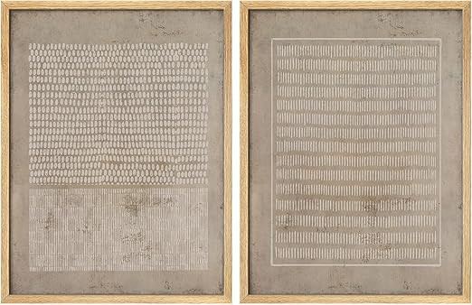 SIGNFORD Framed Canvas Wall Prints, Vintage Pattern Abstract Home Wall Art Decor Neutral Framed W... | Amazon (CA)