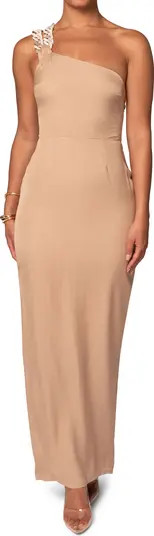 JLUXLABEL Luxury Living One-Shoulder Chain Strap Lace-Up Dress | Nordstrom | Nordstrom