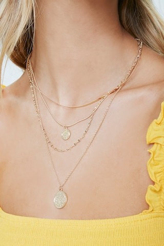 Ancient Coin Pendant Layered Necklace | Forever 21 (US)