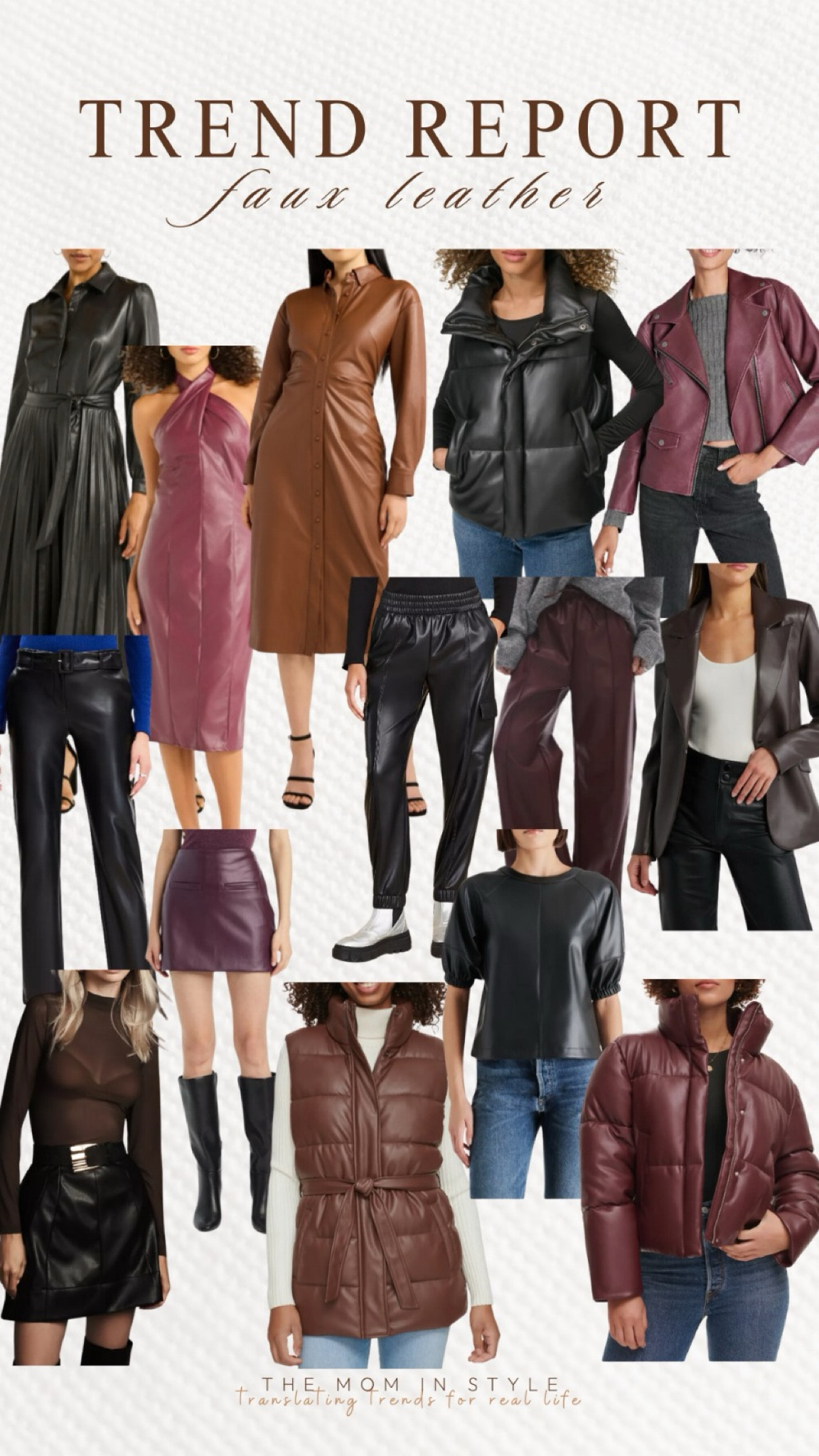 Fall trens 2024, faux leather dress, faux leather puffer vest, faux leather puffer jacket, faux leather pants, faux leather moto jacket

#LTKFindsUnder100 #LTKFindsUnder50