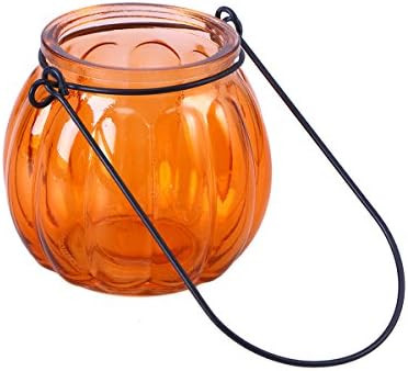 LEDMOMO Hanging Candle Holders, Pumpkin Glass Candle Holders Tealight Candle Holders Home Decorat... | Amazon (US)