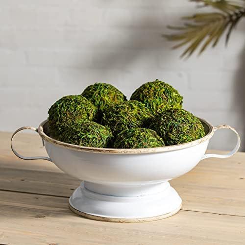 Decorative Green Moss Balls Set of 5 - Natural Orbs for Centerpiece, Tray, Bowl or Table Decorations | Amazon (US)
