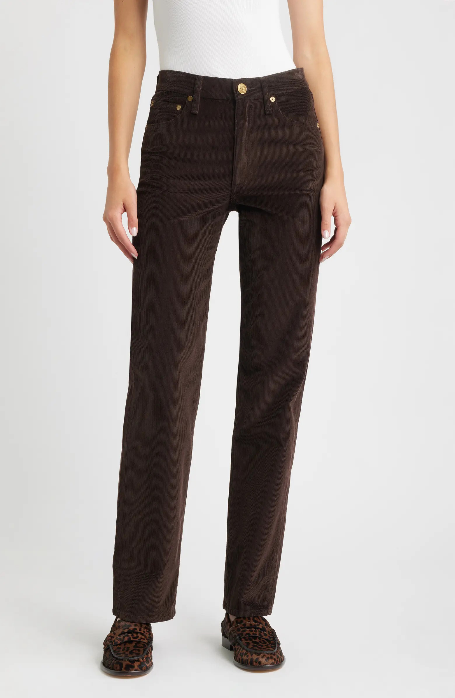 Harlow Corduroy Straight Leg Pants | Nordstrom