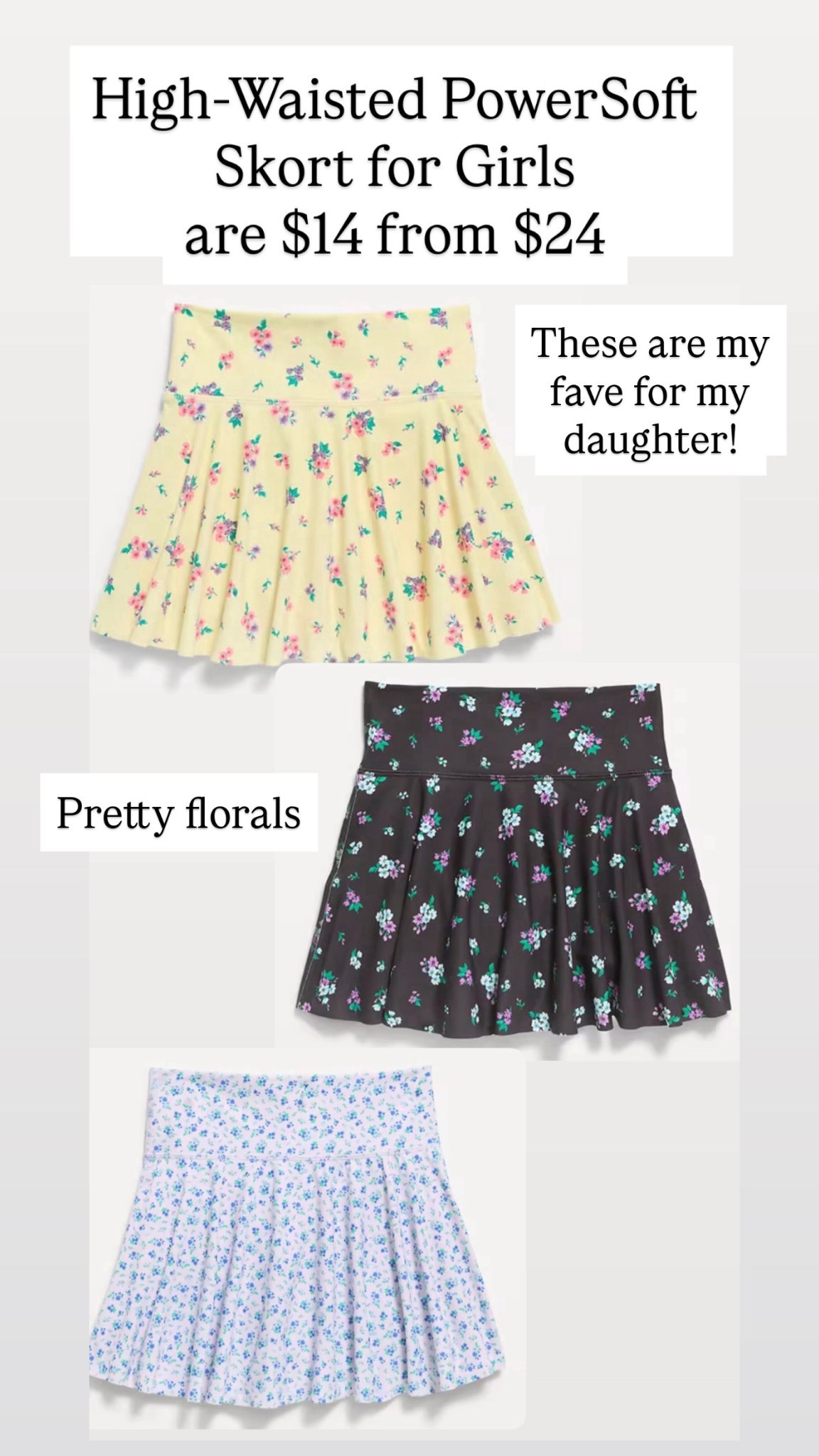 I love the floral prints of the Powersoft skorts for girls 

#LTKKids #LTKActive