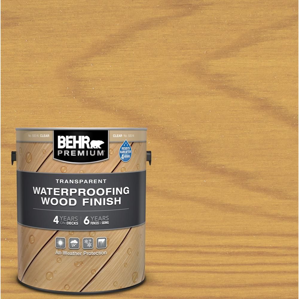 1 gal. Clear Transparent Waterproofing Exterior Wood Finish | The Home Depot