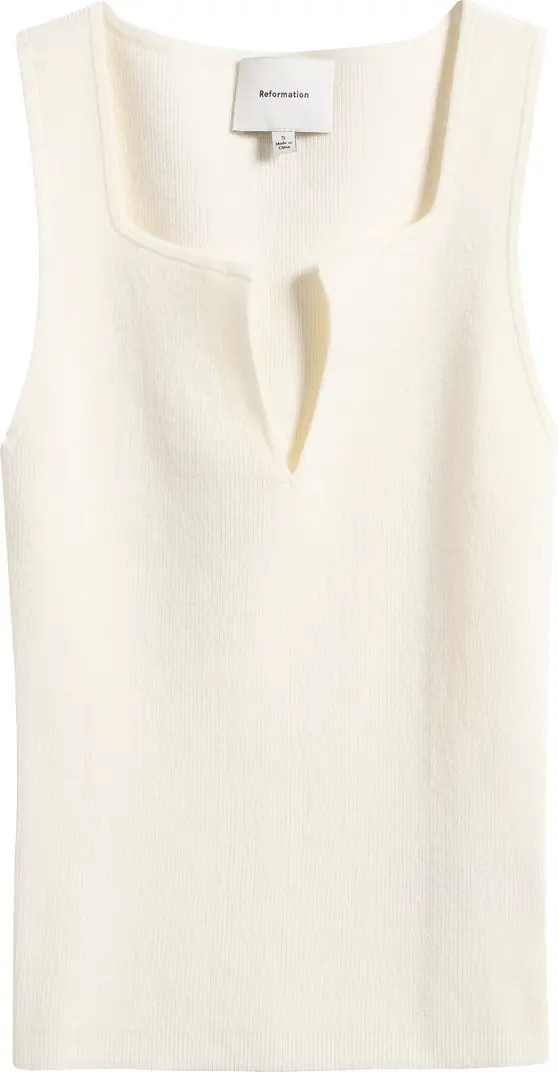 Rylie Notched Rib Sweater Tank | Nordstrom