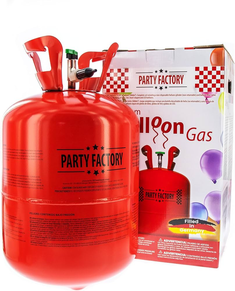 Party Factory Helium Tank for up to 50 Latex Balloons, Helium Cylinder 14.1 cu. ft. Gas with fill... | Amazon (US)