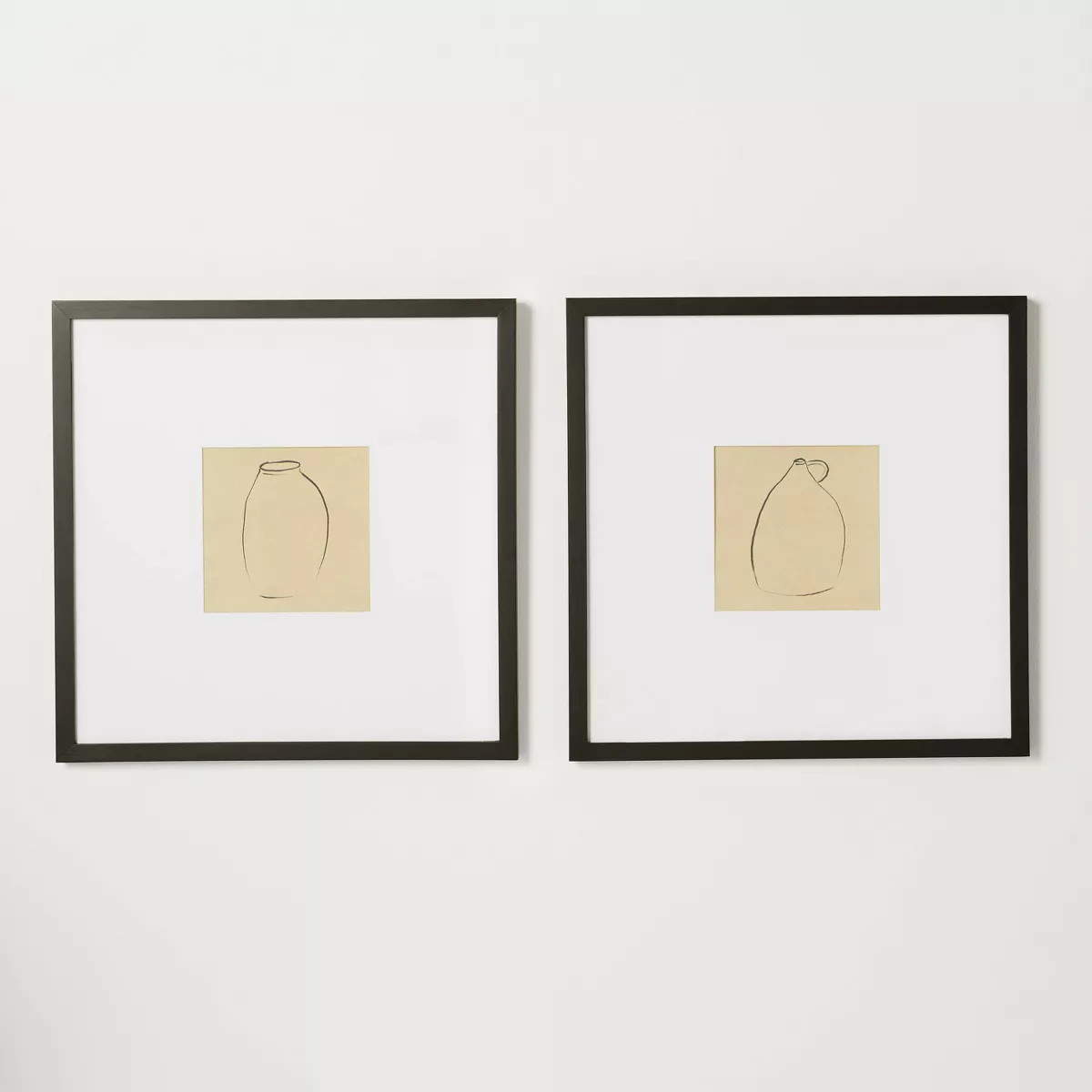 (Set of 2) 18" x 18" Vases Framed Under Glass - Threshold™ designed with Studio McGee | Target