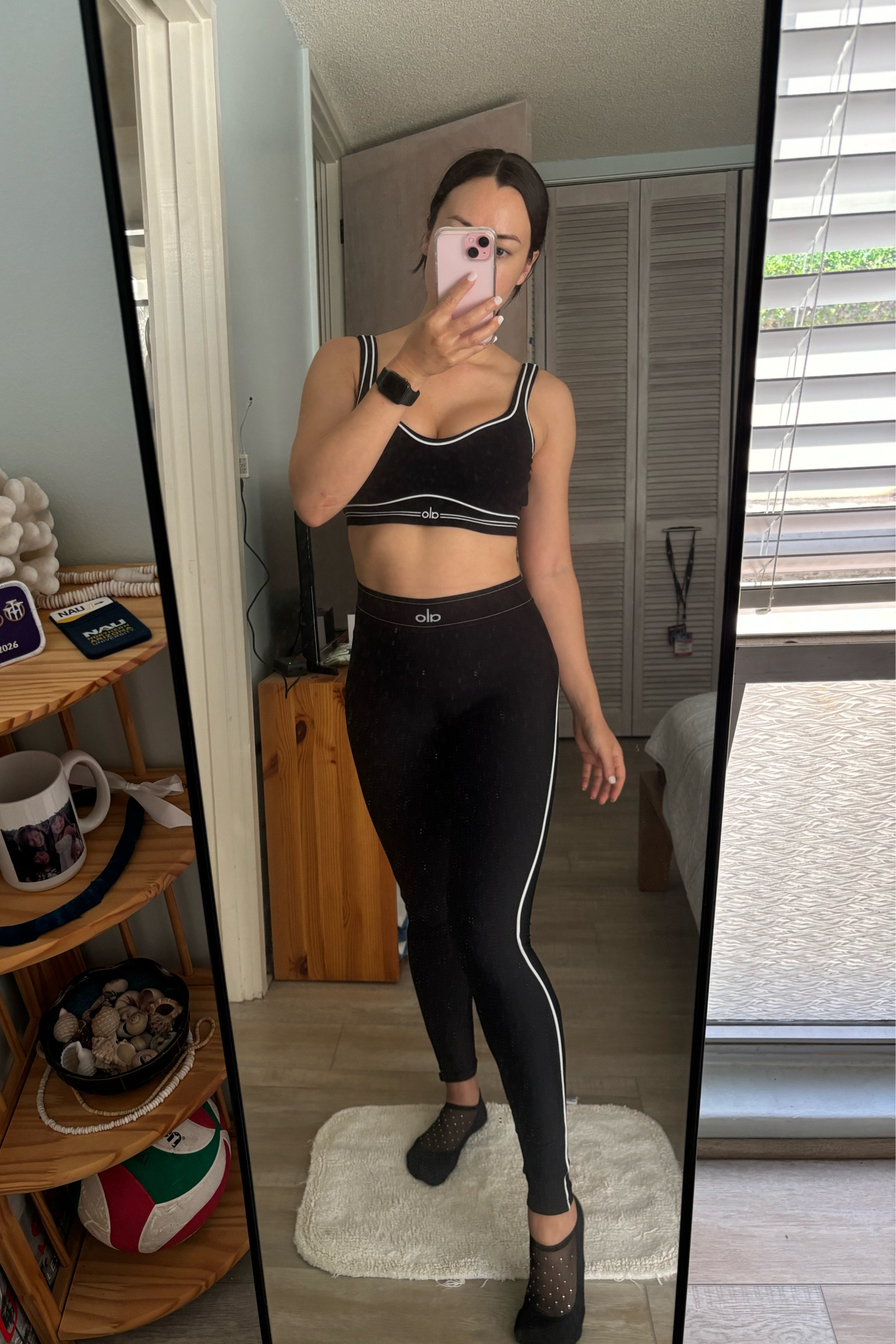 Pilates and Athleisure outfit.

I wore this to reformer class and just throw on a hoodie for the rest of the day!  Love the versatility.  