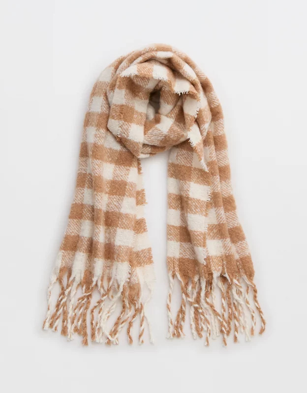 Aerie Woven Boucle Fringe Scarf | Aerie