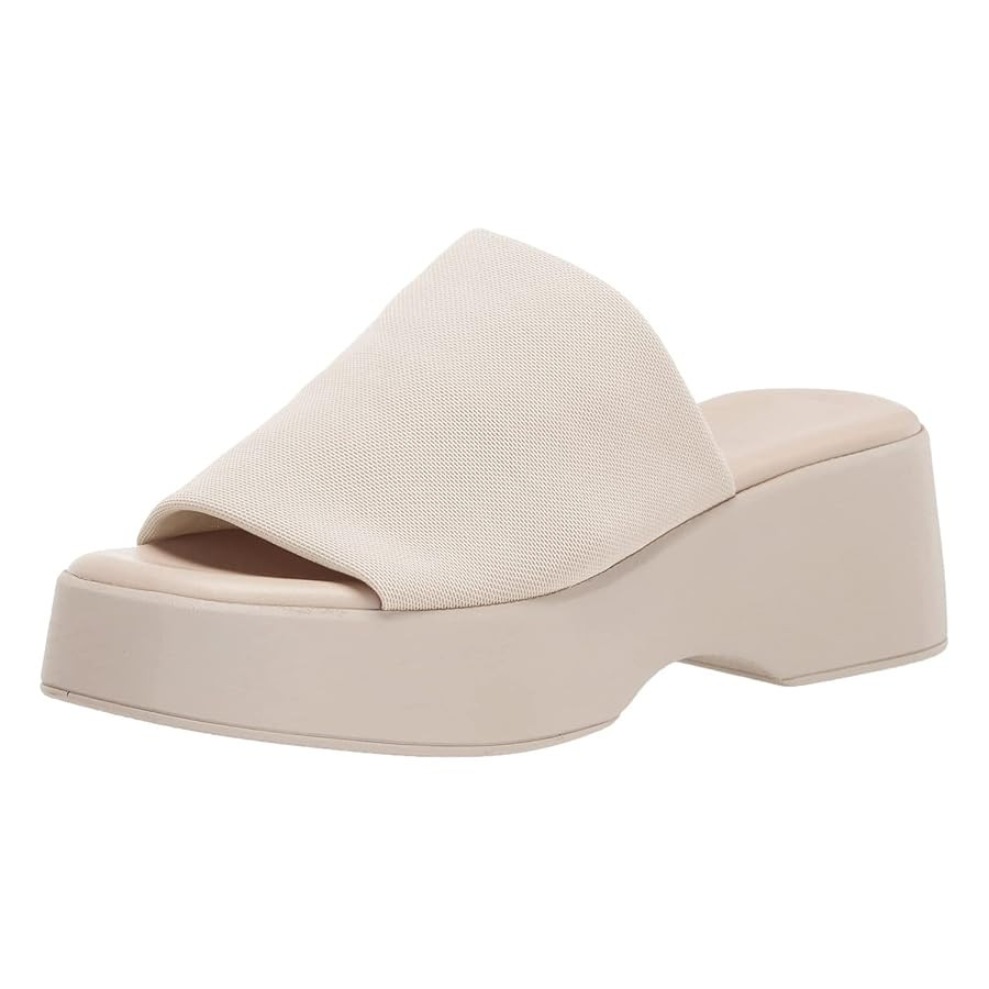 Minshluu Womens Wedge SIides Sandals Platform Open Toe Slip On Elastic Band Wedges Shoes | Amazon (US)