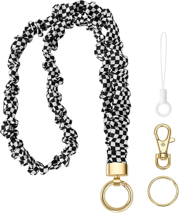Stretchy Lanyard for ID Badges,Teacher Lanyard for Keys, Cute Neck Lanyard for Women (Checker Board) | Amazon (US)