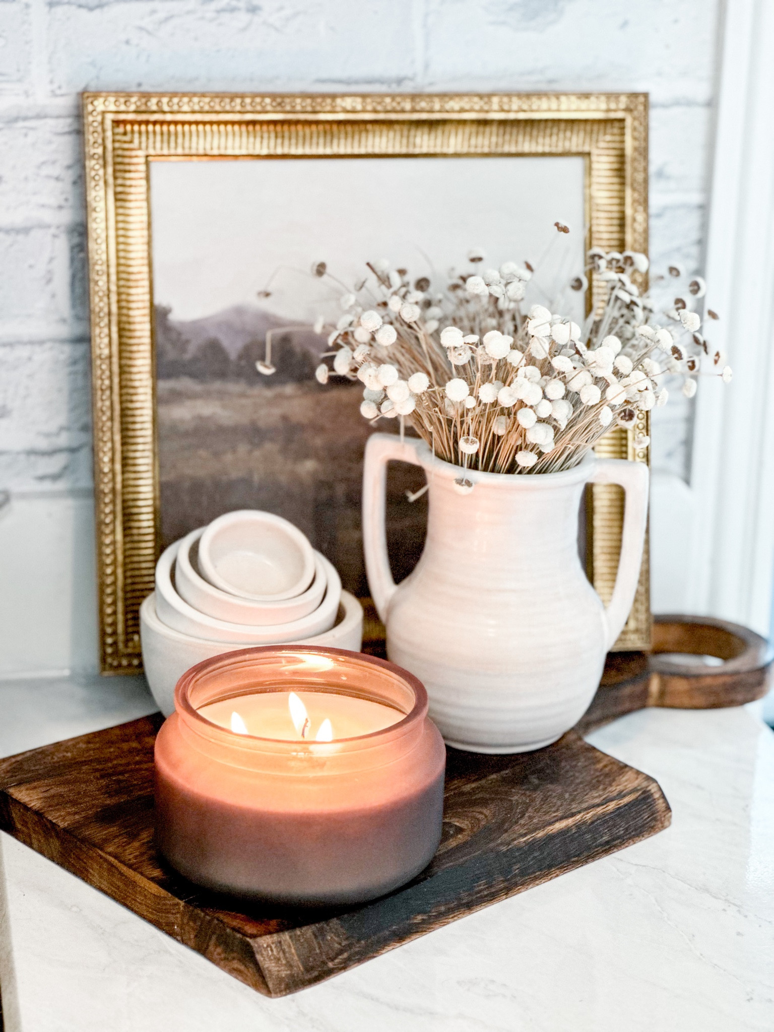 Fall Decor 
Simple Vignette 
Fall Styling 

#LTKhome #LTKSeasonal #LTKunder50