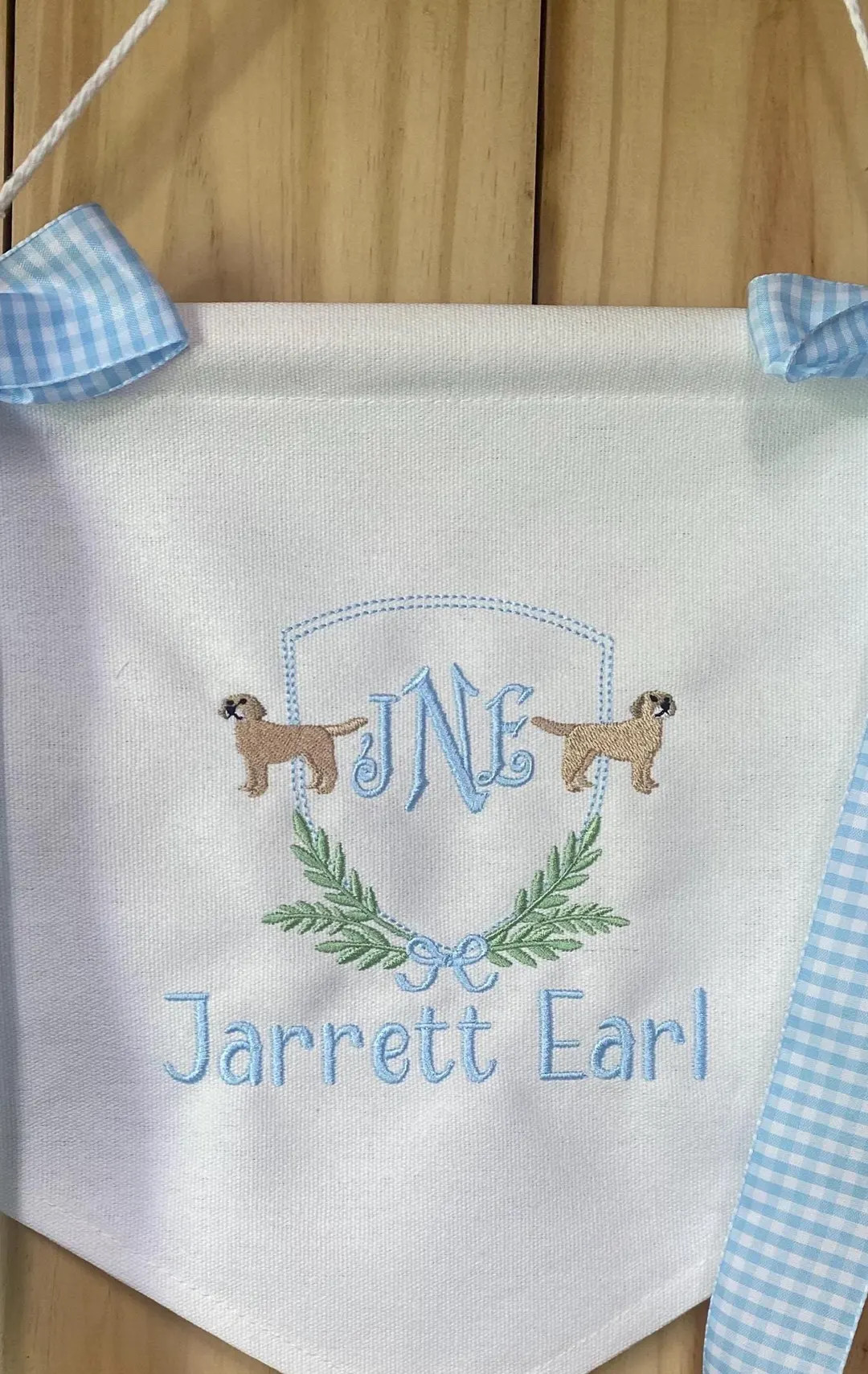 Embroidered Design Your Own Baby Name Banner: Custom Hospital Announcement, Birth Announcement - ... | Etsy (US)