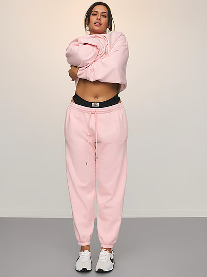 Angel Essentials Off-Duty Fleece Jogger Sweatpant, Pink, L - Women's Bottoms - Victoria's Secret | Victoria's Secret (US / CA )