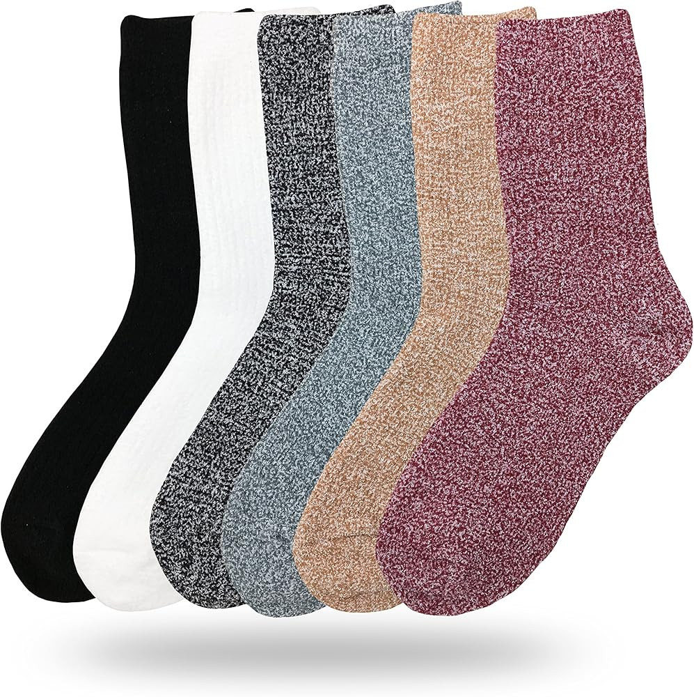 Womens Fuzzy Socks Warm Slipper Soft Microfiber Cozy Winter | Amazon (US)
