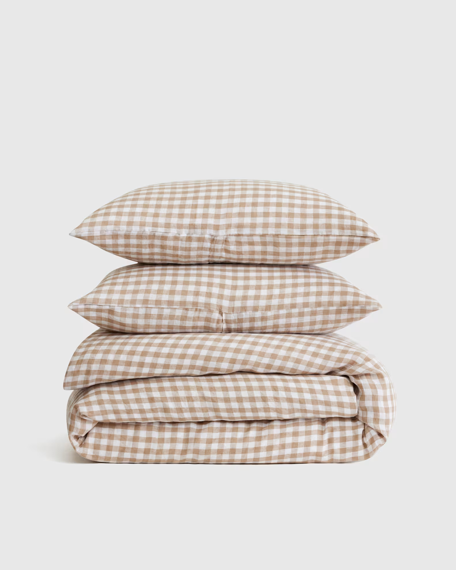 European Linen Gingham Duvet Cover Set | Quince
